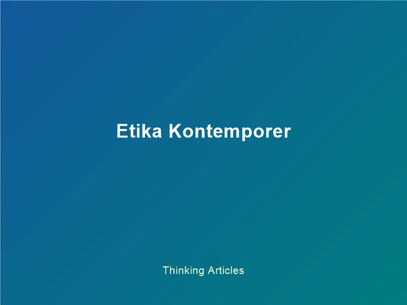 Etika Kontemporer